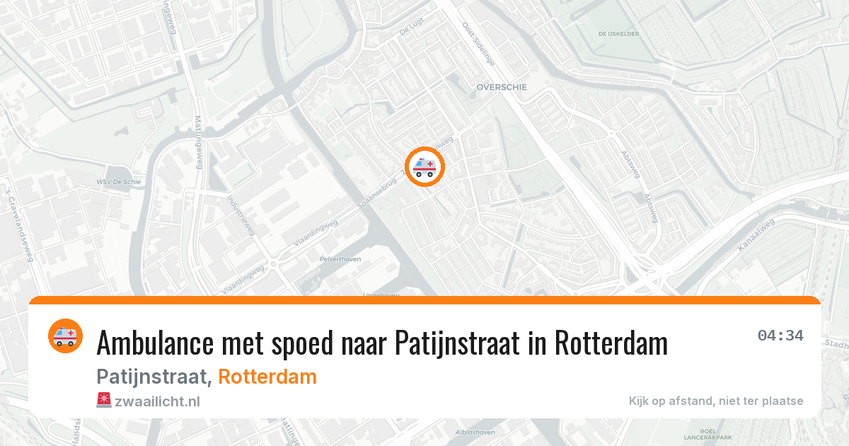 Ambulance met spoed naar Patijnstraat in Rotterdam — 4 mei 2026