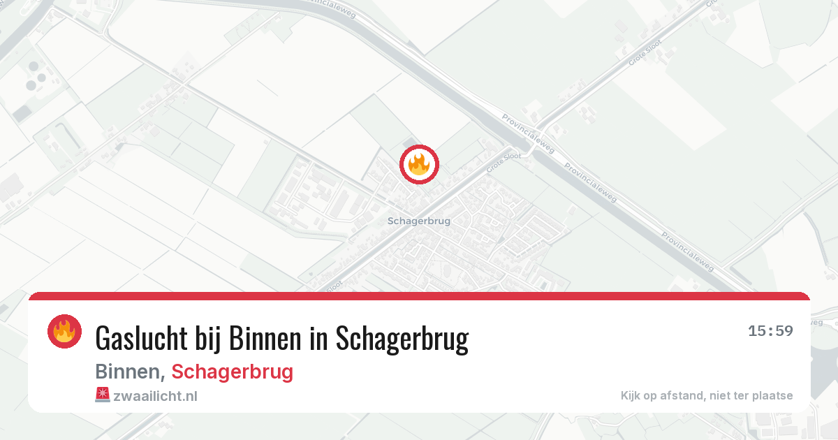 Gaslucht bij Binnen in Schagerbrug — 30 apr 2026