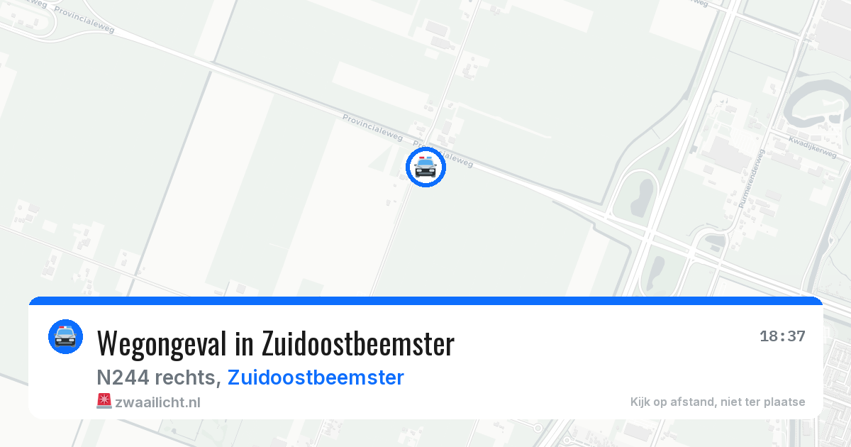 Wegongeval in Zuidoostbeemster — 13 aug 2026
