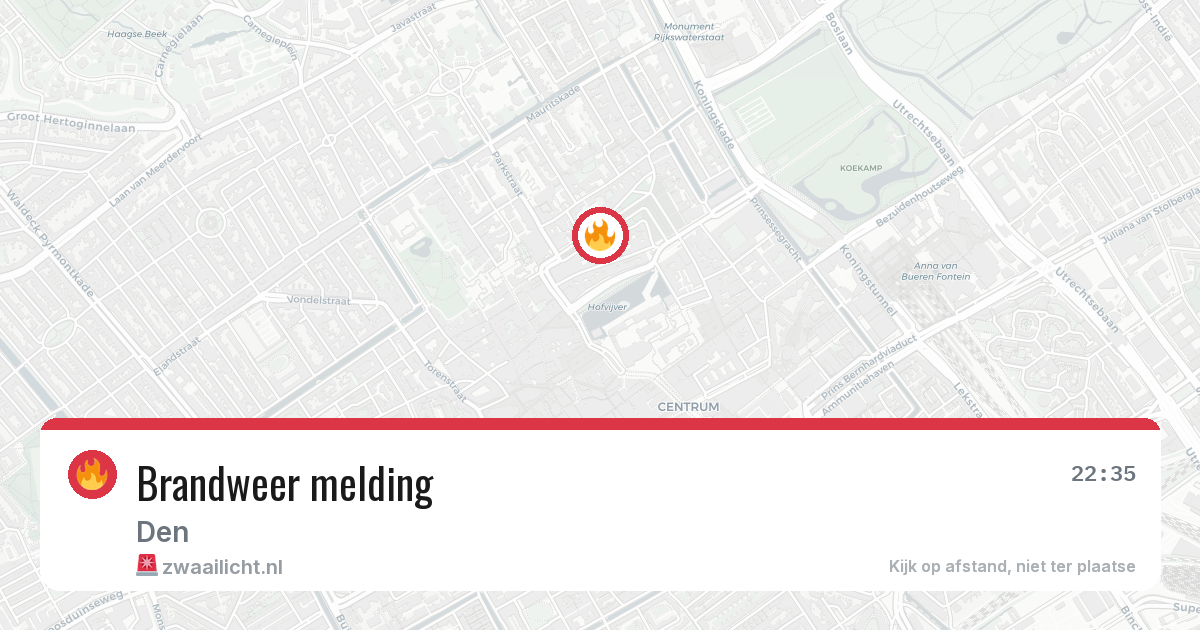 Brandweer melding — 23 mei 2026