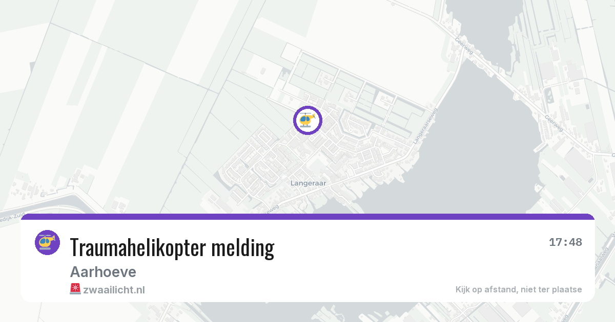 Traumahelikopter melding — 18 mrt 2026