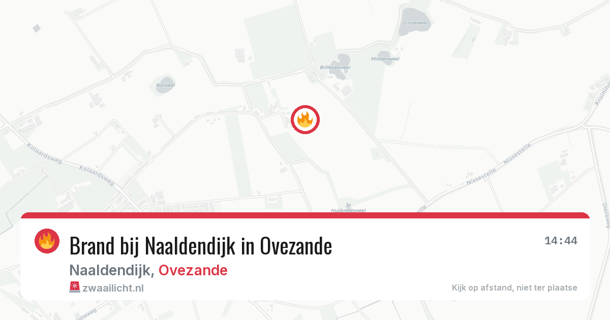 Brand bij Naaldendijk in Ovezande — 29 jul 2026