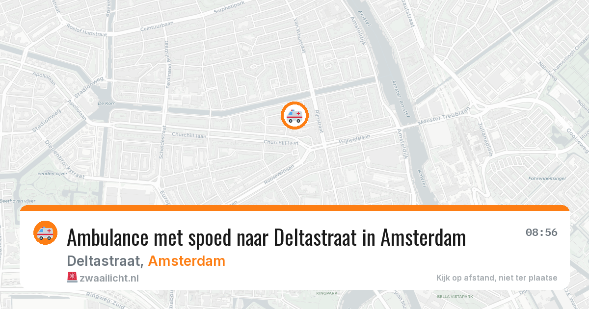 Ambulance met spoed naar Deltastraat in Amsterdam — 13 jun 2026
