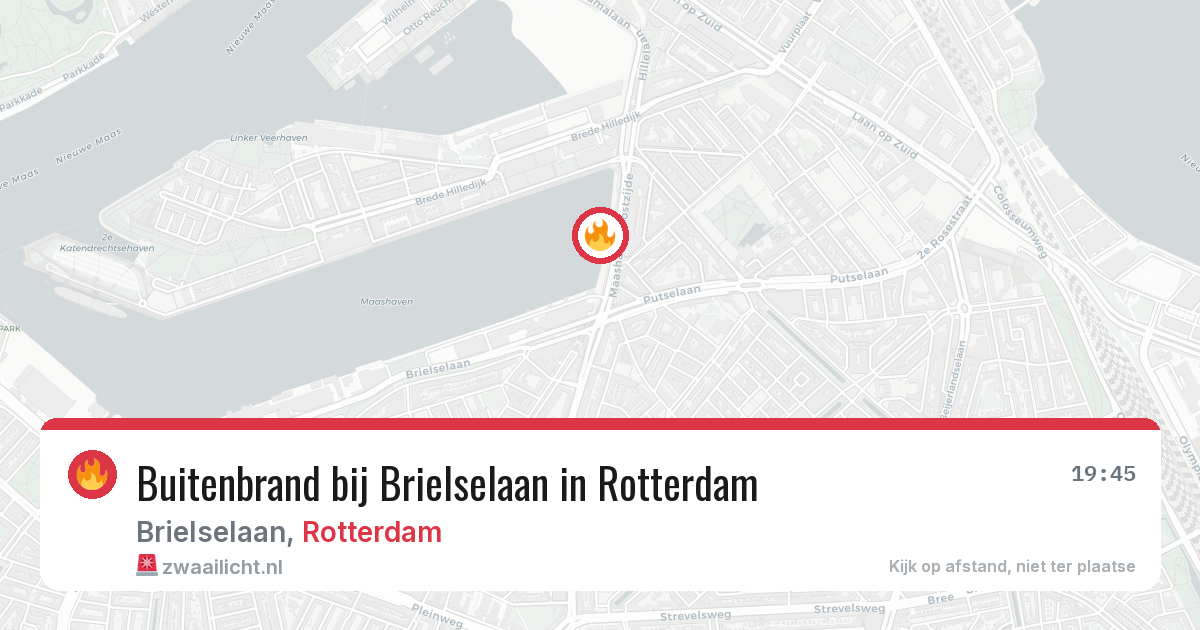 Buitenbrand bij Brielselaan in Rotterdam — 3 aug 2026