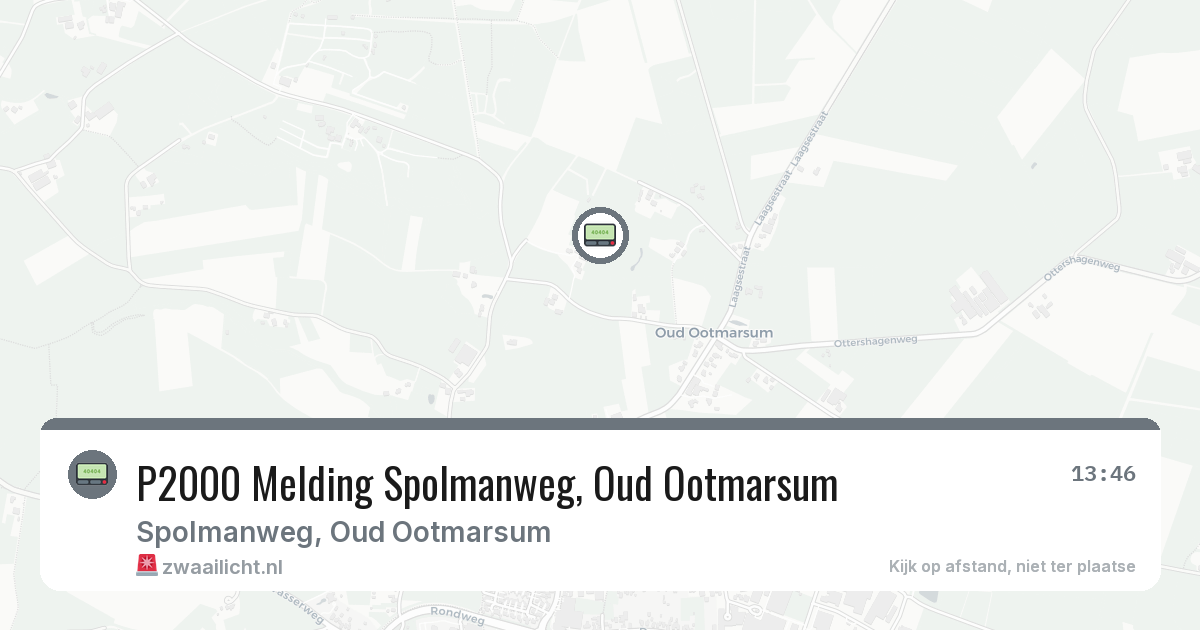 P2000 Melding Spolmanweg, Oud Ootmarsum — 1 feb 2026