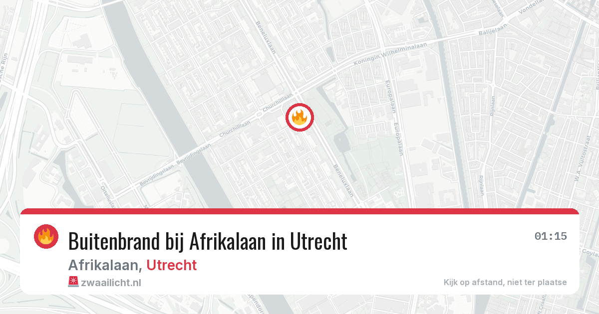 Buitenbrand bij Afrikalaan in Utrecht — 23 jun 2026