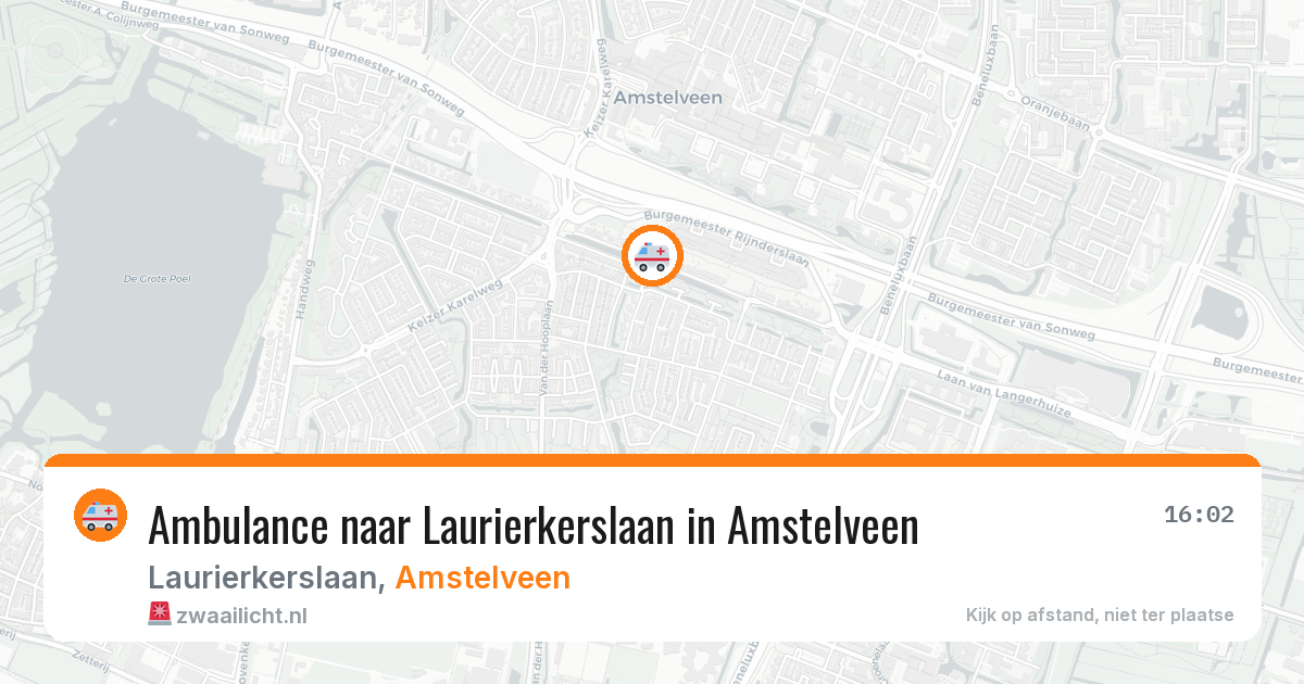 Ambulance naar Laurierkerslaan in Amstelveen — 29 jan 2026