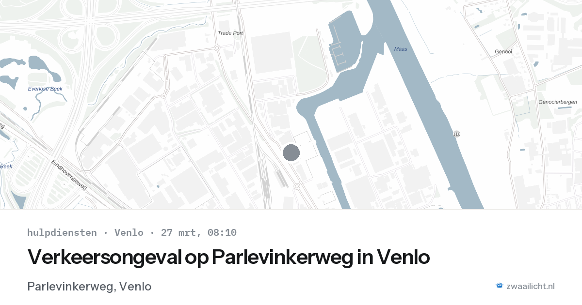 Verkeersongeval op Parlevinkerweg in Venlo — 27 mrt 2026