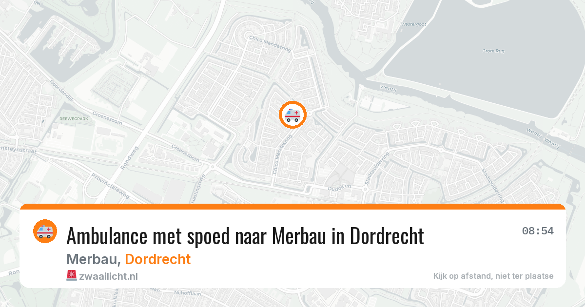 Ambulance met spoed naar Merbau in Dordrecht — 6 apr 2026
