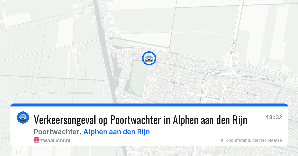 Verkeersongeval op Poortwachter in Alphen aan den Rijn — 22 mei 2026