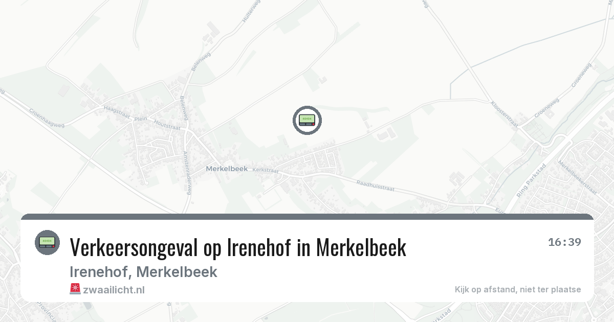 Verkeersongeval op Irenehof in Merkelbeek — 3 aug 2026
