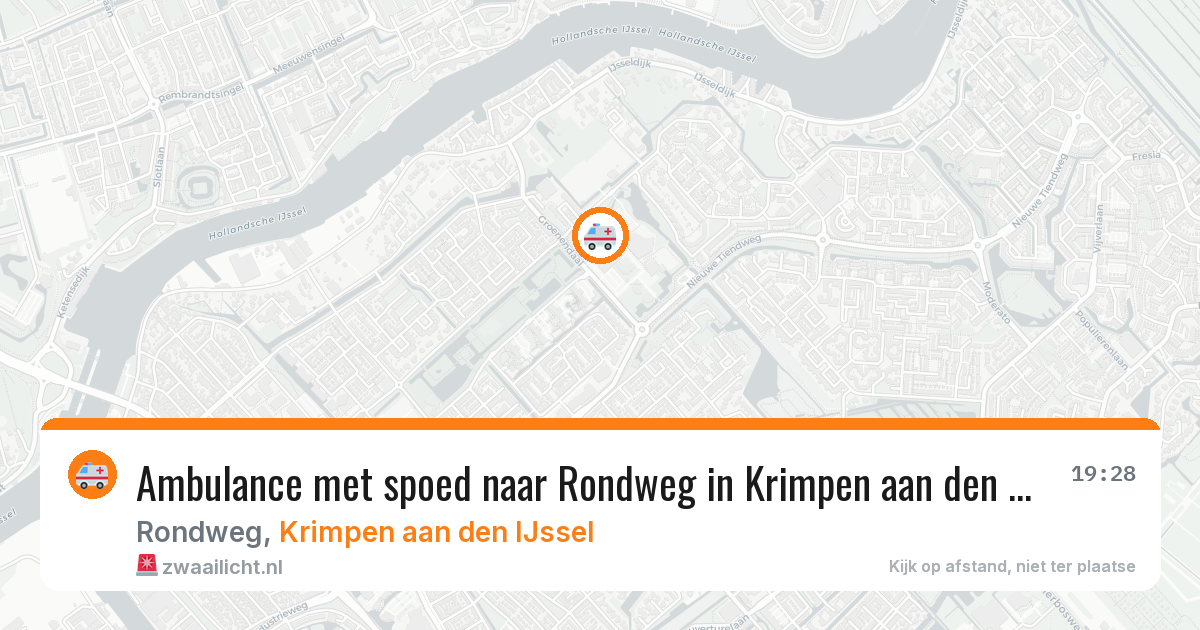 Ambulance met spoed naar Rondweg in Krimpen aan den IJssel — 30 jun 2026