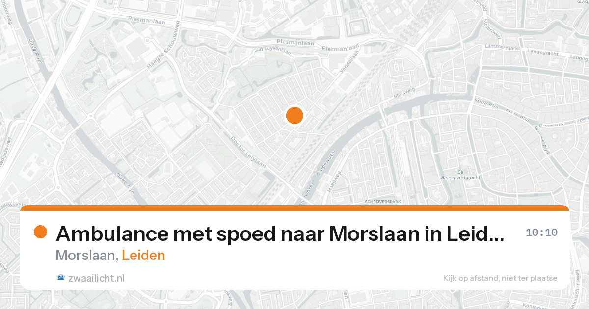 Ambulance met spoed naar Morslaan in Leiden — 25 aug 2026