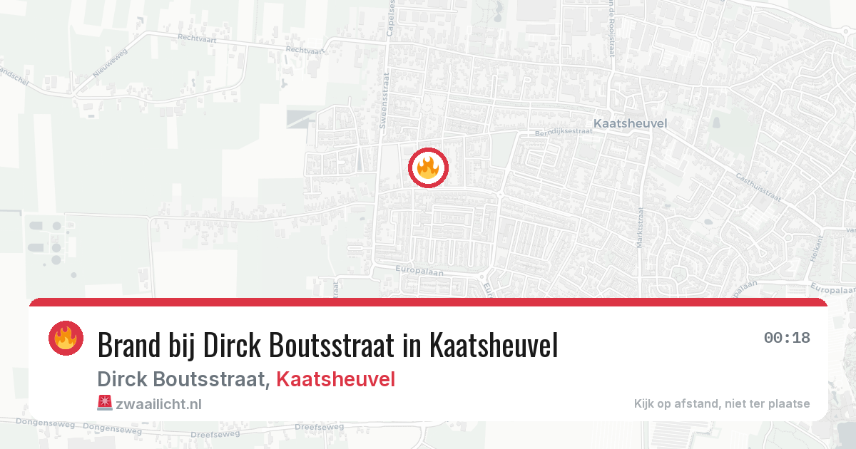 Brand bij Dirck Boutsstraat in Kaatsheuvel — 5 aug 2026