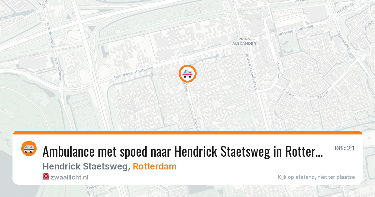 Ambulance met spoed naar Hendrick Staetsweg in Rotterdam — 4 jun 2026