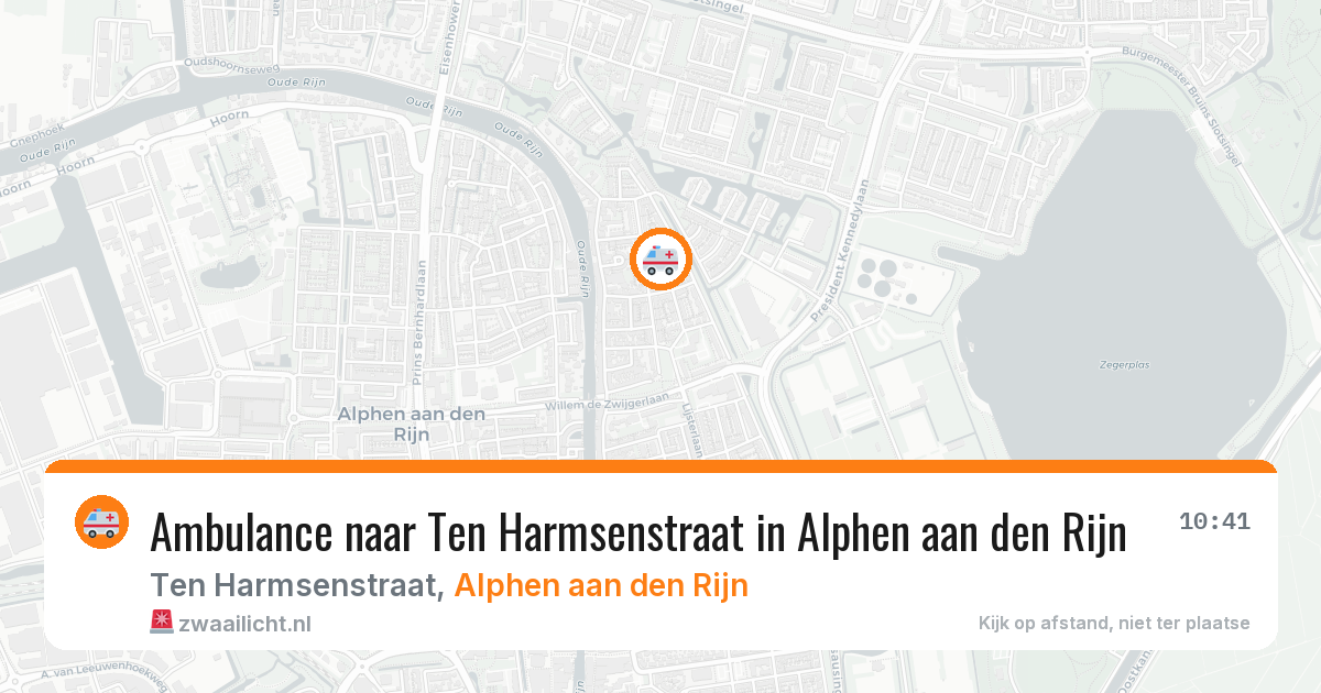 Ambulance naar Ten Harmsenstraat in Alphen aan den Rijn — 21 jun 2026