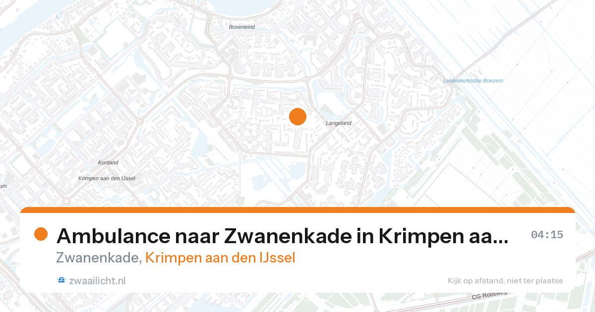 Ambulance naar Zwanenkade in Krimpen aan den IJssel — 7 feb 2026