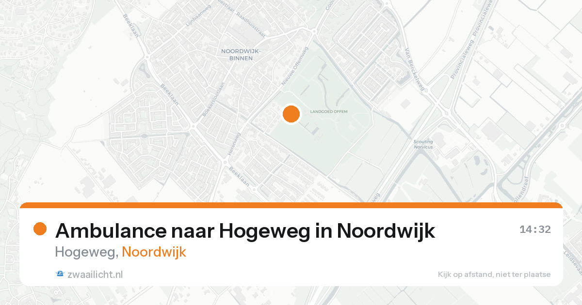 Ambulance naar Hogeweg in Noordwijk — 18 aug 2026