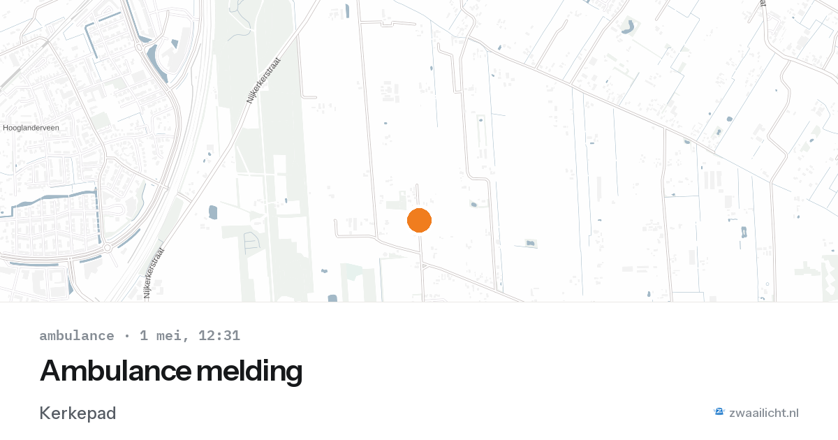 Ambulance melding — 1 mei 2026