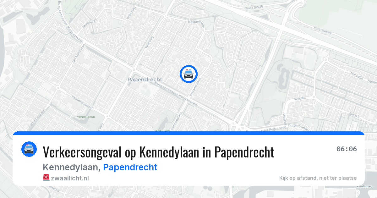 Verkeersongeval op Kennedylaan in Papendrecht — 12 jun 2026