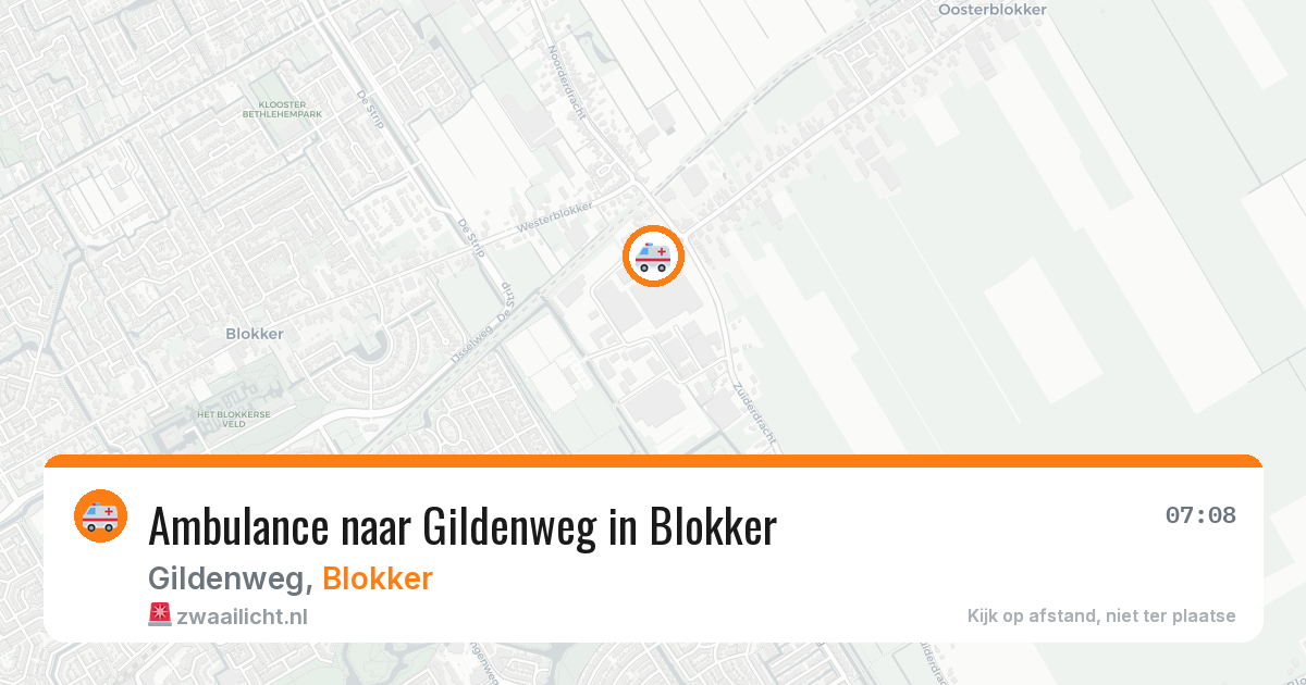 Ambulance naar Gildenweg in Blokker — 8 apr 2026
