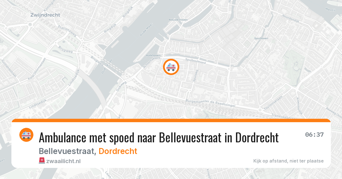 Ambulance met spoed naar Bellevuestraat in Dordrecht — 11 jul 2026