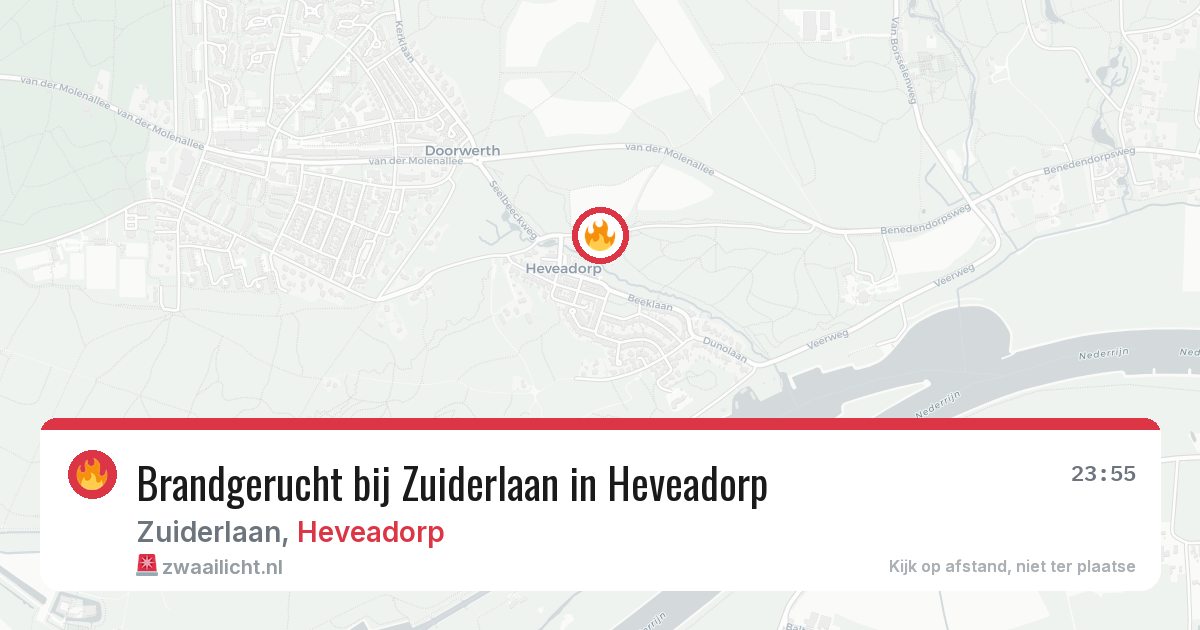 Brandgerucht bij Zuiderlaan in Heveadorp — 11 jun 2026