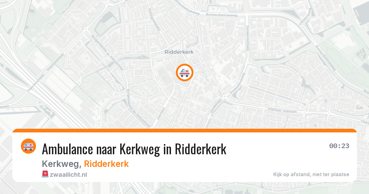 Ambulance naar Kerkweg in Ridderkerk — 6 apr 2026