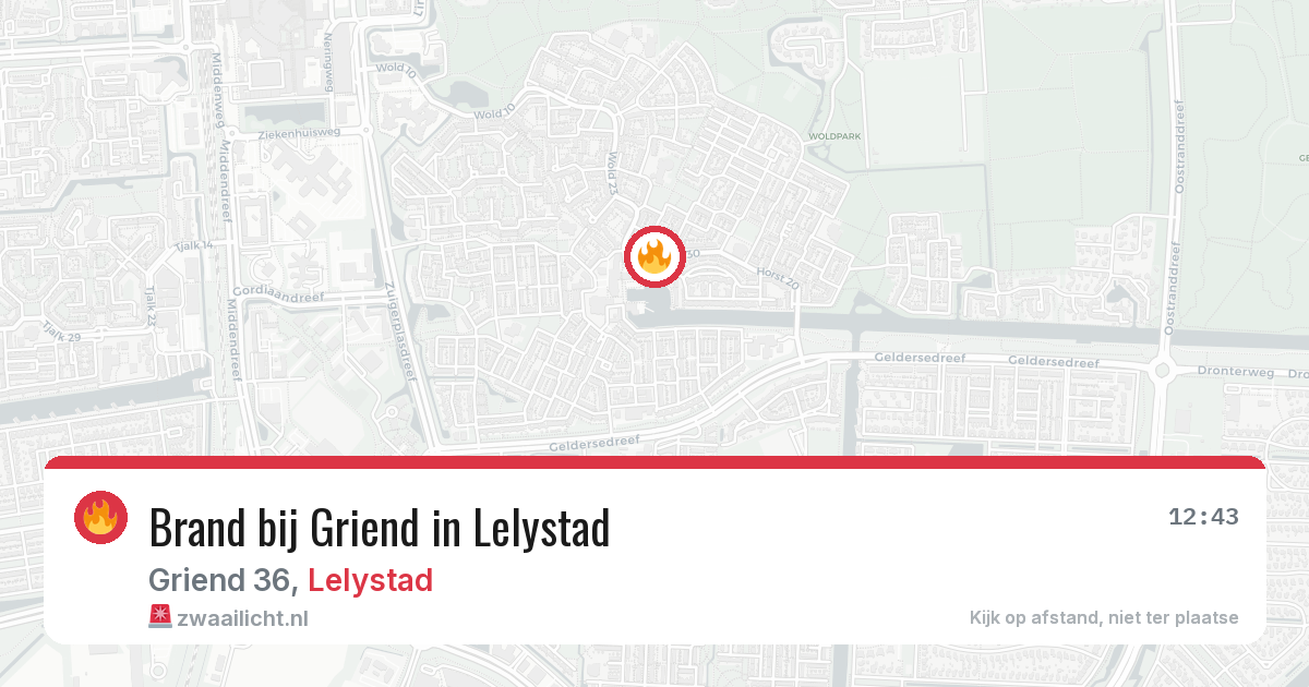 Brand bij Griend in Lelystad — 14 jul 2026