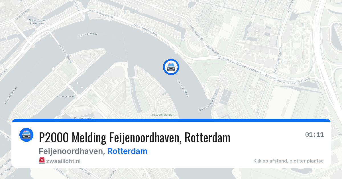 P2000 Melding Feijenoordhaven, Rotterdam — 6 jun 2026