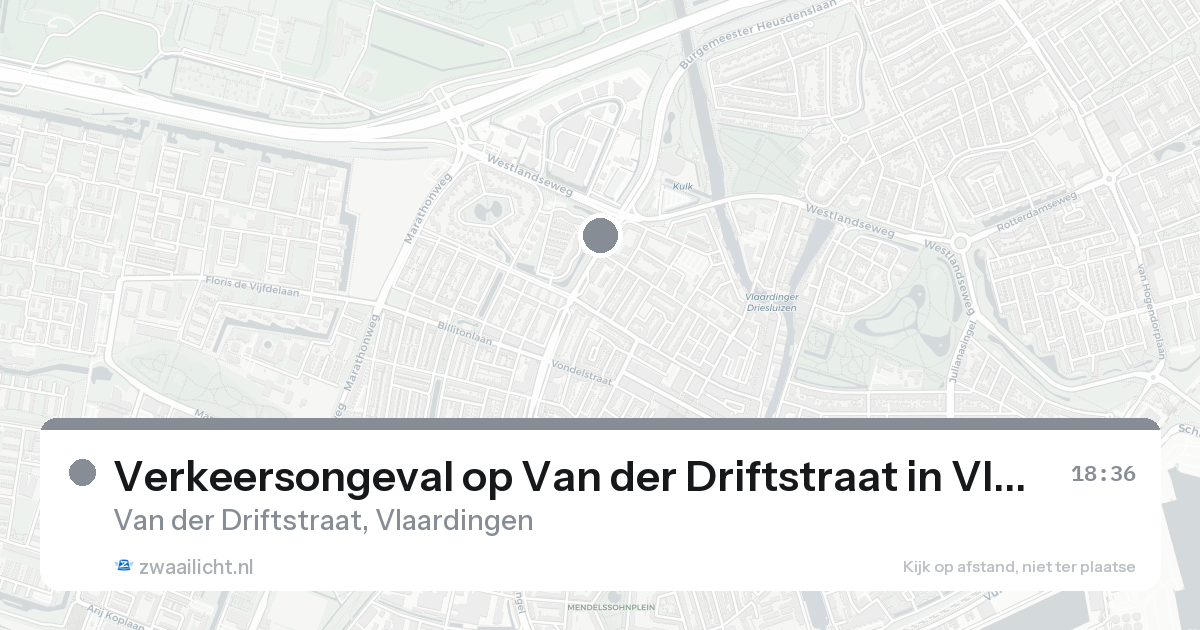 Verkeersongeval op Van der Driftstraat in Vlaardingen — 31 jan 2026