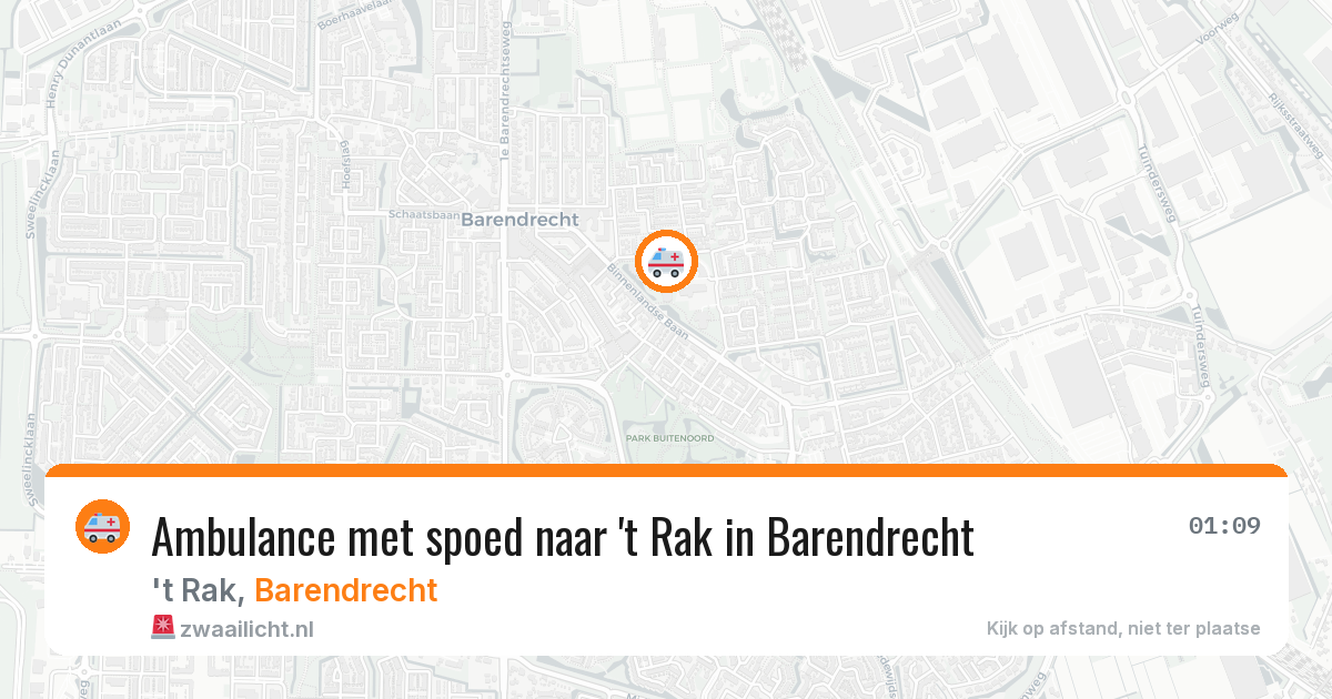 Ambulance met spoed naar 't Rak in Barendrecht — 4 aug 2026