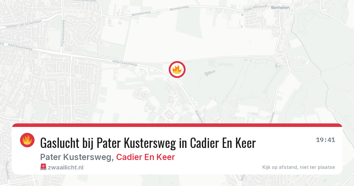 Gaslucht bij Pater Kustersweg in Cadier En Keer — 16 apr 2026