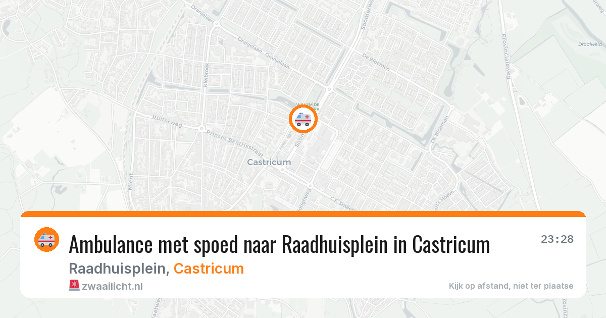 Ambulance met spoed naar Raadhuisplein in Castricum — 21 jul 2026