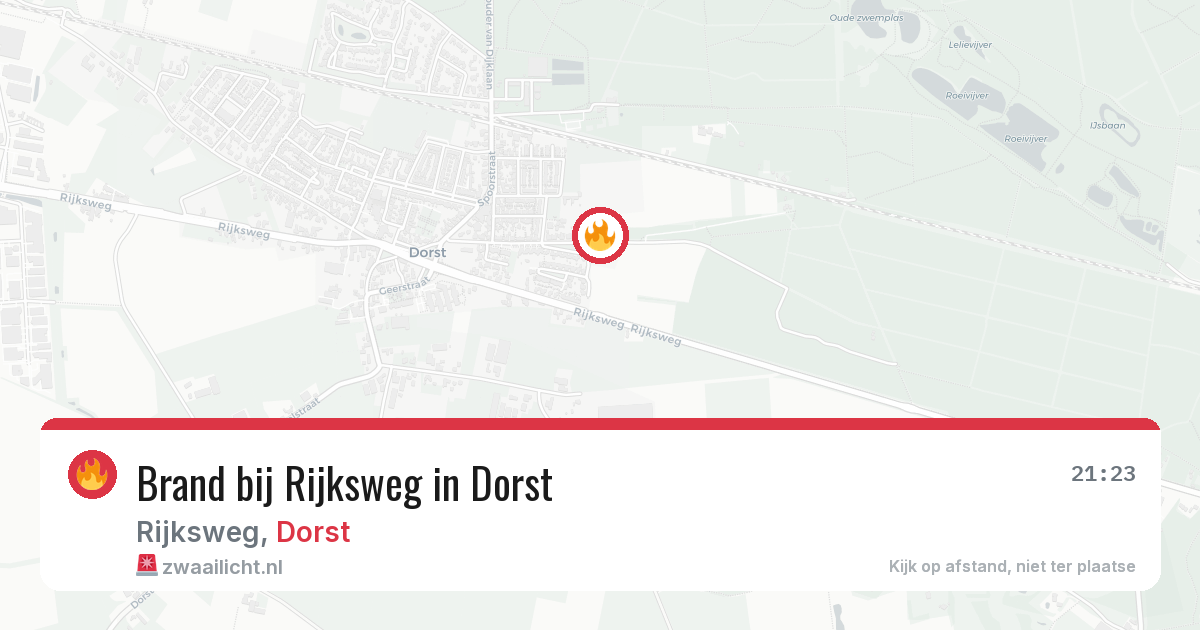 Brand bij Rijksweg in Dorst — 17 jun 2026