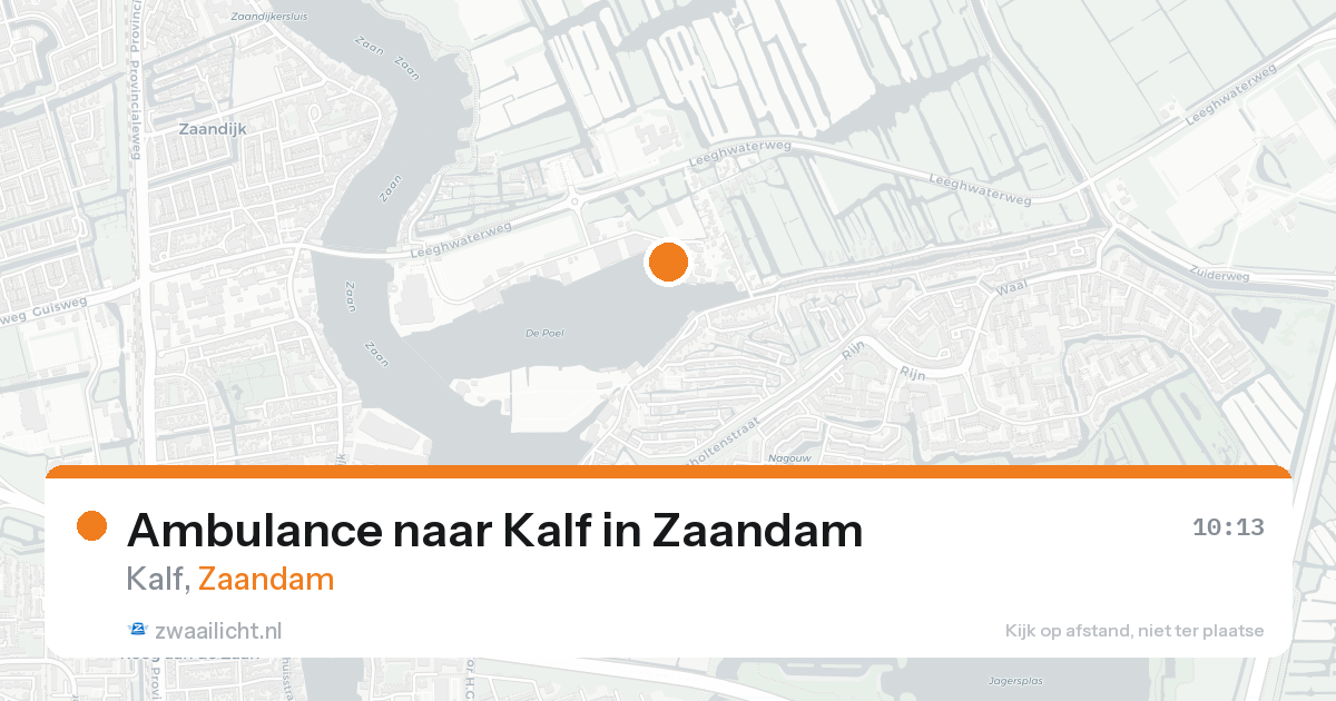 Ambulance naar Kalf in Zaandam — 19 aug 2026