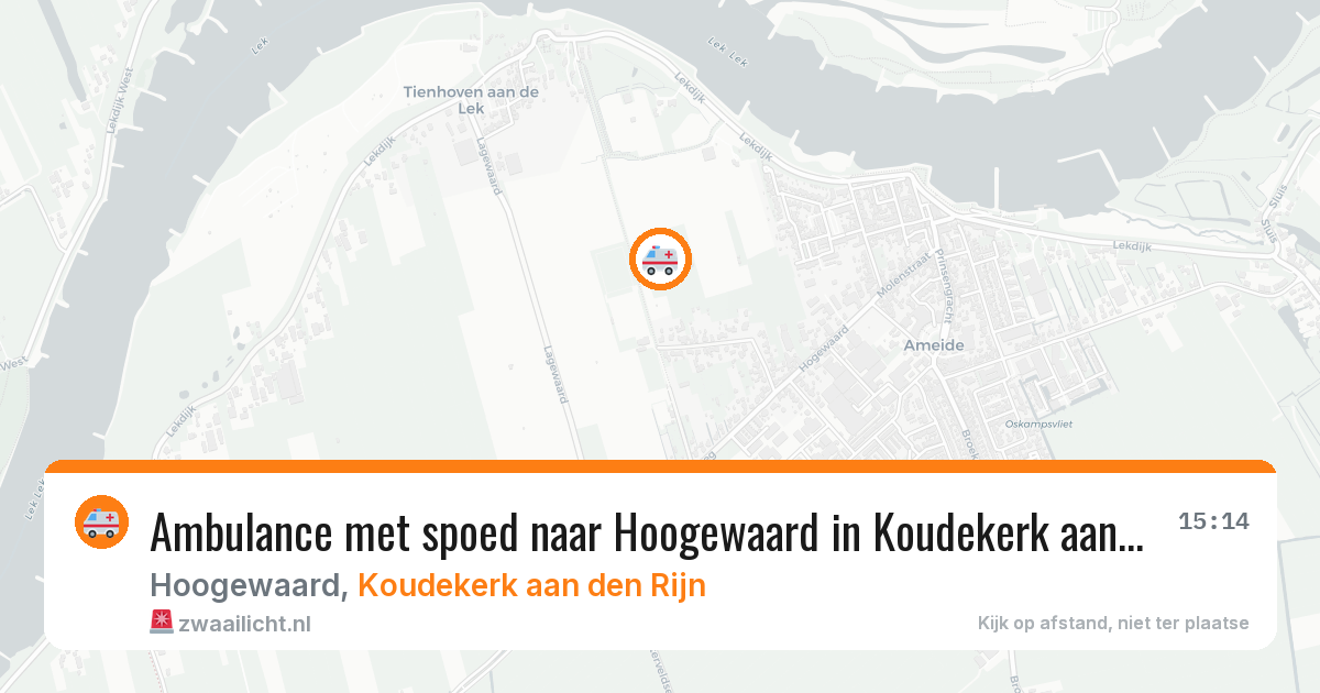 Ambulance met spoed naar Hoogewaard in Koudekerk aan den Rijn — 24 jan 2026
