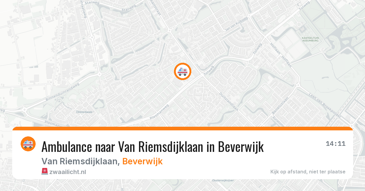 Ambulance naar Van Riemsdijklaan in Beverwijk — 25 mei 2026