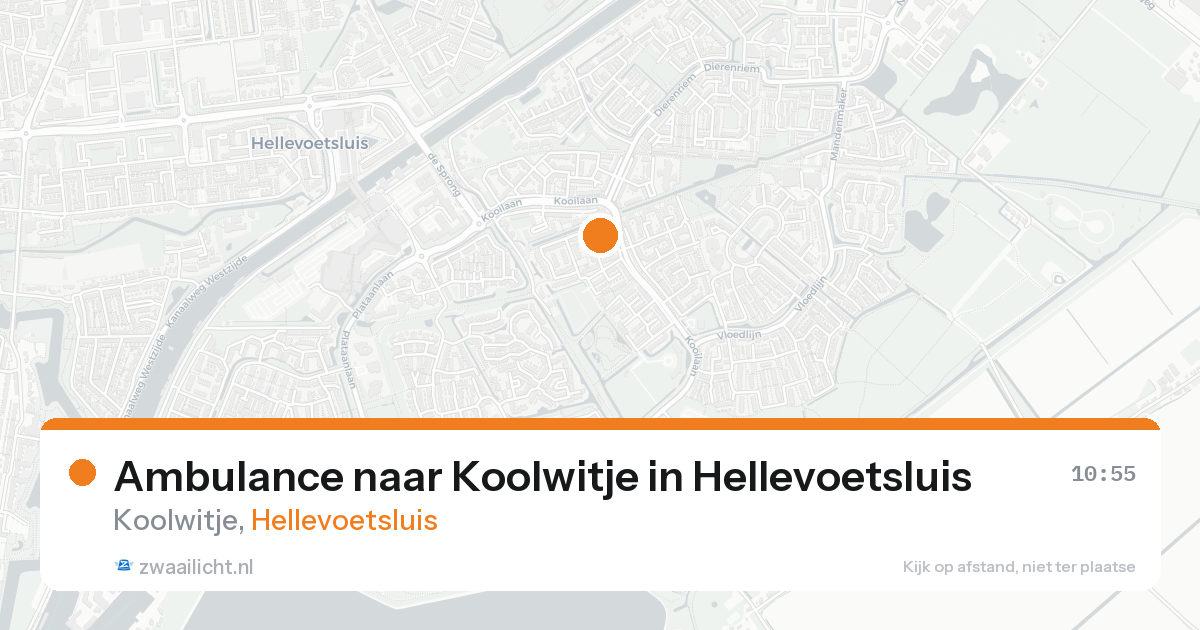Ambulance naar Koolwitje in Hellevoetsluis — 20 aug 2026