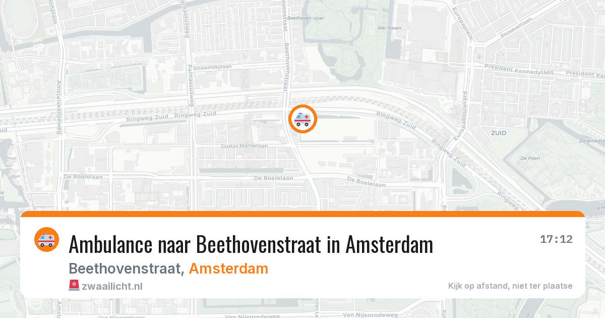 Ambulance naar Beethovenstraat in Amsterdam — 26 mrt 2026
