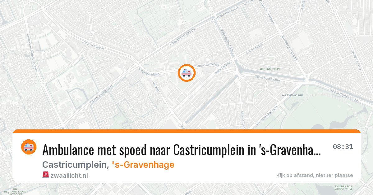 Ambulance met spoed naar Castricumplein in 's-Gravenhage — 13 jul 2026