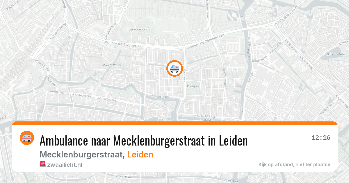 Ambulance naar Mecklenburgerstraat in Leiden — 27 jun 2026