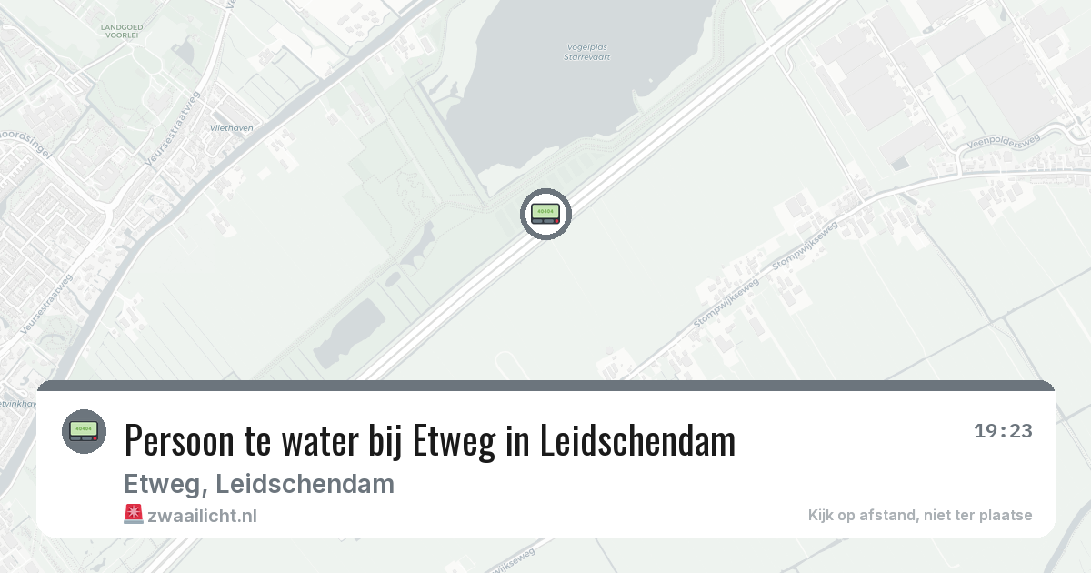 Persoon te water bij Etweg in Leidschendam — 8 mrt 2026
