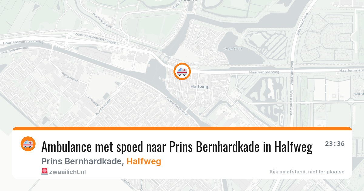 Ambulance met spoed naar Prins Bernhardkade in Halfweg — 3 apr 2026
