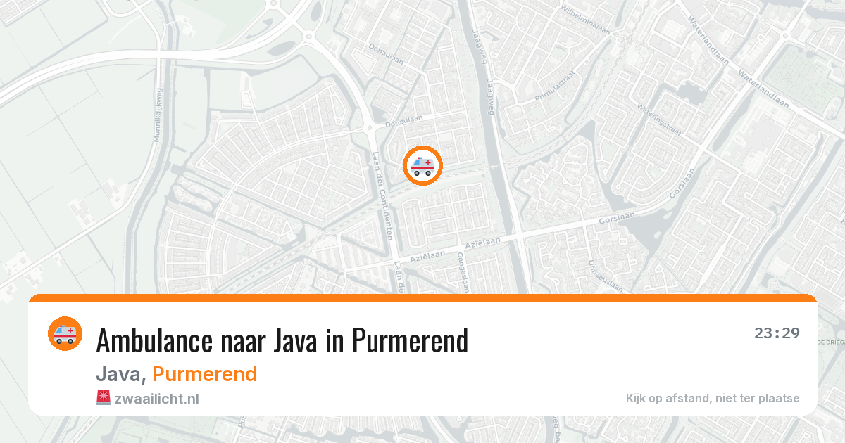 Ambulance naar Java in Purmerend — 19 jul 2026