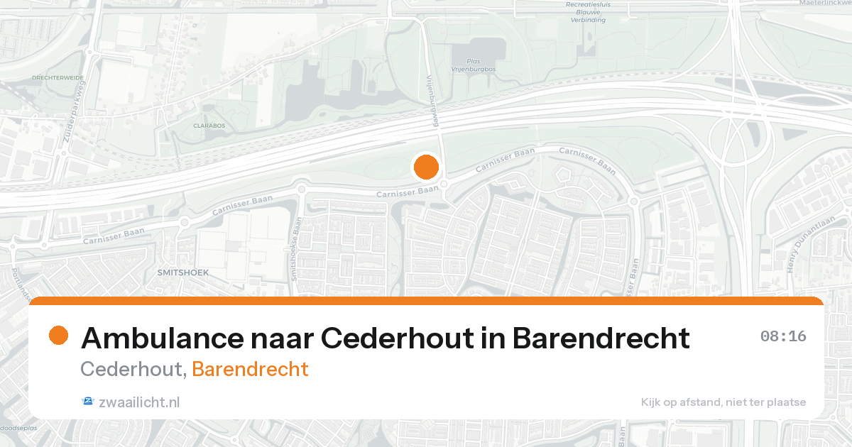 Ambulance naar Cederhout in Barendrecht — 14 jul 2026