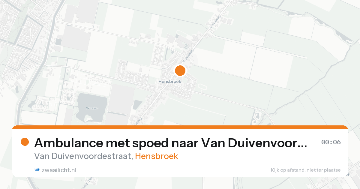 Ambulance met spoed naar Van Duivenvoordestraat in Hensbroek — 30 jan 2026