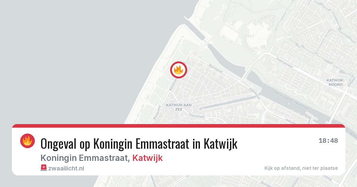 Ongeval op Koningin Emmastraat in Katwijk — 8 aug 2026