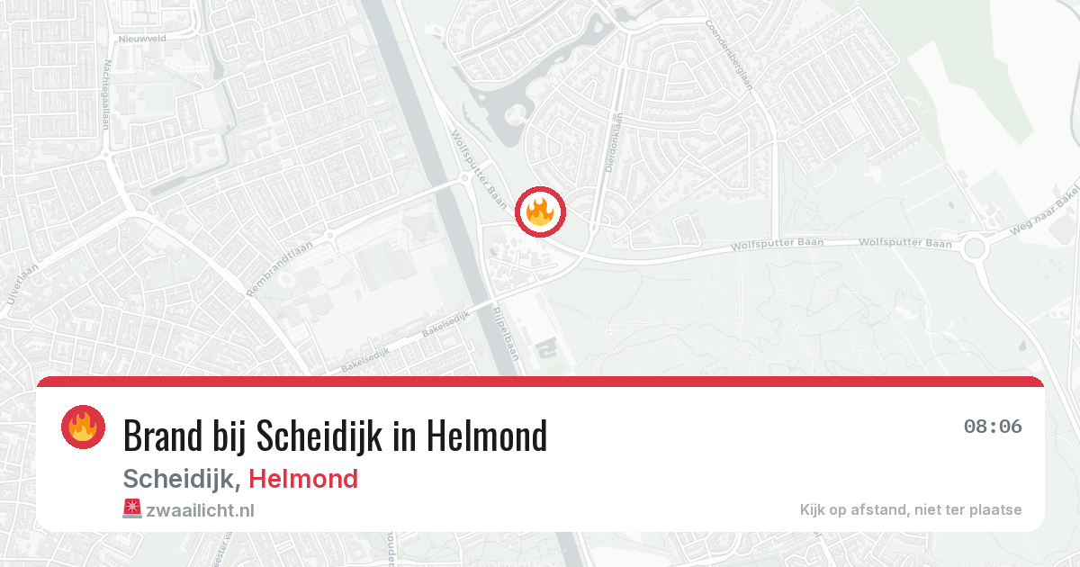 Brand bij Scheidijk in Helmond — 10 aug 2026