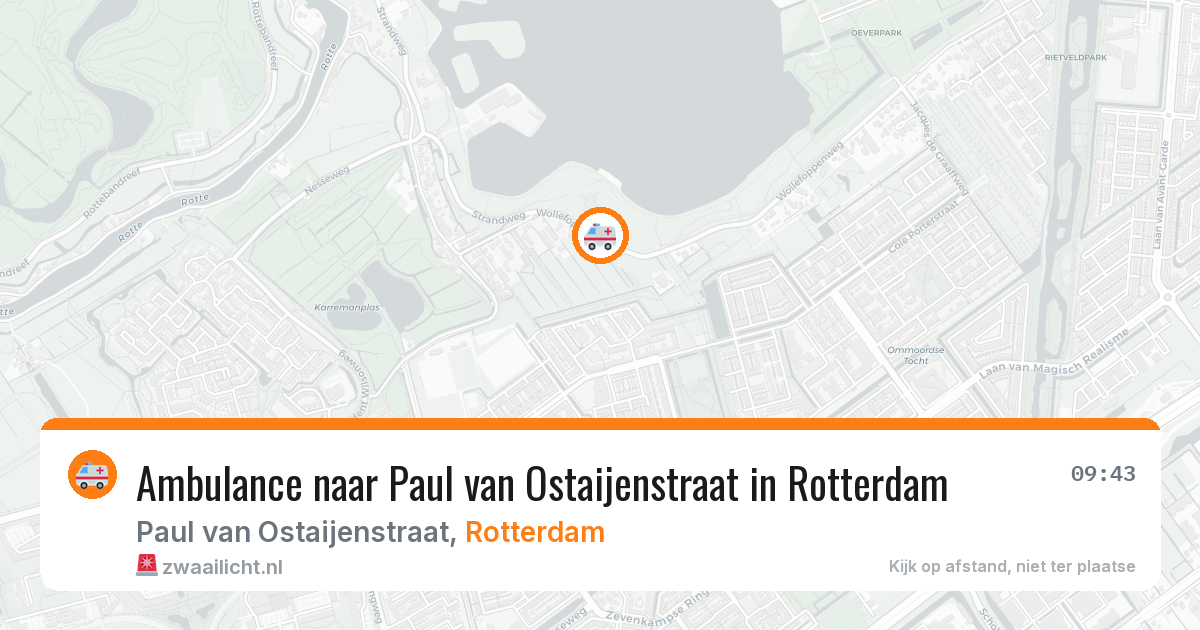 Ambulance naar Paul van Ostaijenstraat in Rotterdam — 29 jun 2026